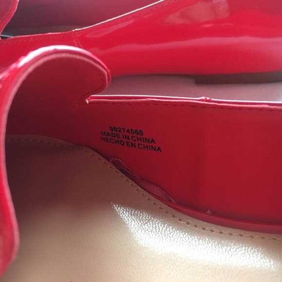 NWT Forever 21 patent red loafer flat 7.5. - Picture 5 of 8